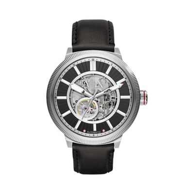 Transparent skeleton dial watch ax1418